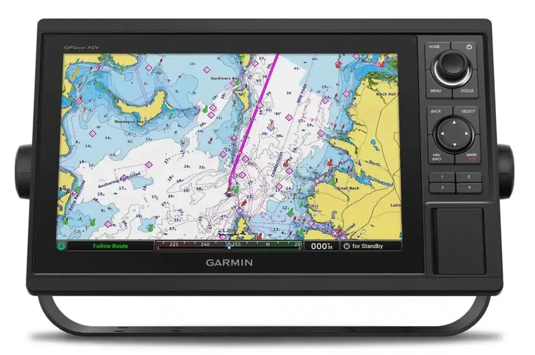 Elektronische vaarkaart op Garmin apparatuur voor elektronisch navigeren cursus van Vaarplezier